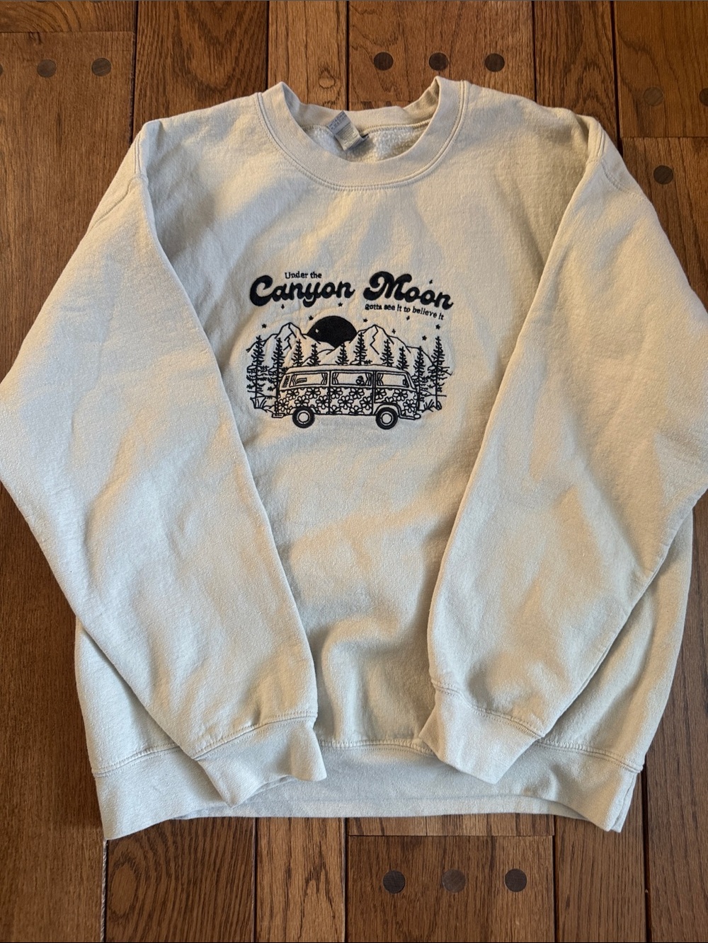 Harry Styles Canyon Moon Embroidered Crewneck Tan Sweatshirt - L